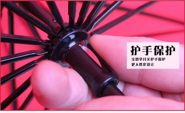 22IN*16K Light Purple Parasol Umbrella Pagoda Shaped Umbrella Wholesale Parasol Umbrella for Sale