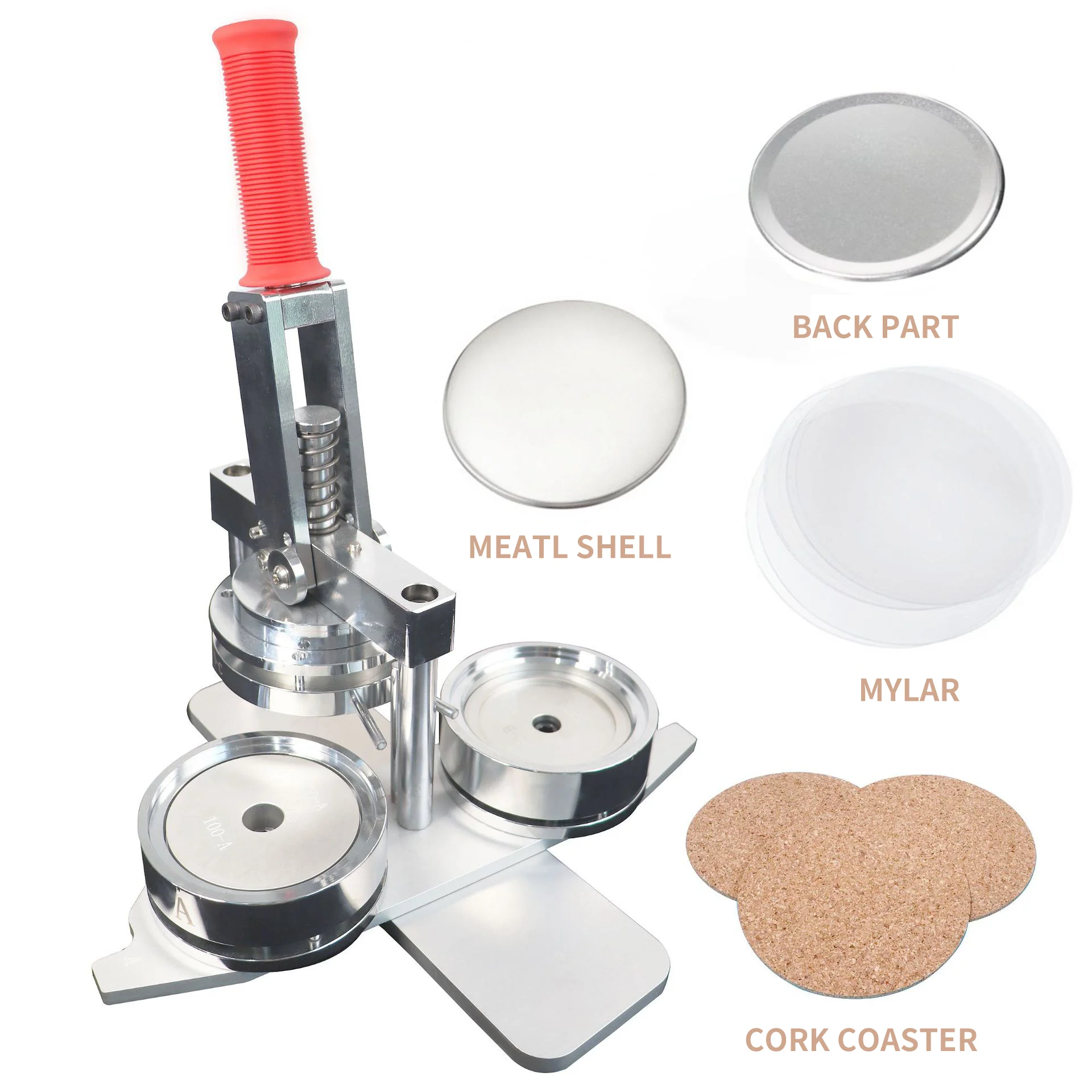 100 мм круглая каботажная машина горячая Распродажа заводская цена ручная кнопка бейдж делая машину