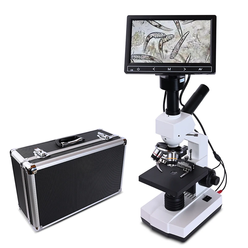 7-inch LCD Professional Mites Digital Microscope Binocular Monocular biological Lab Led 5MP electronic eyepiece OSL-011