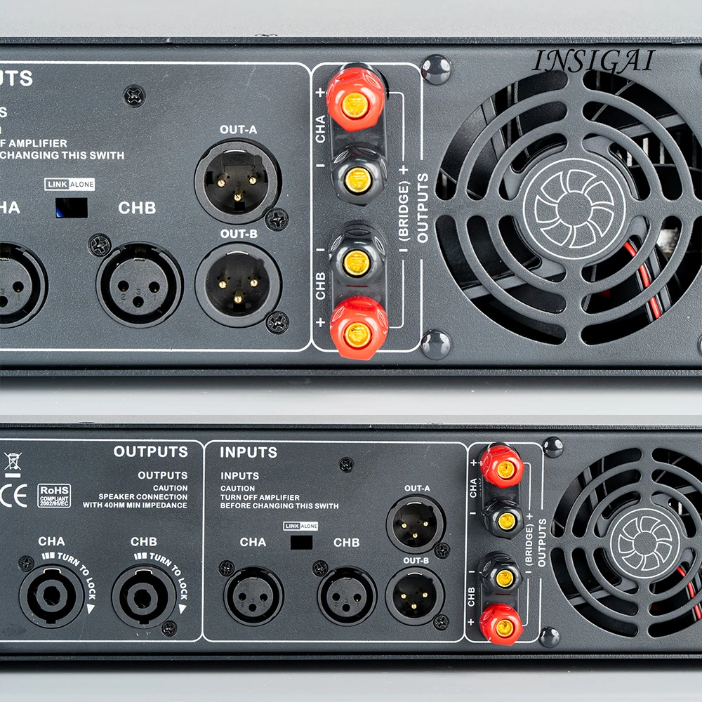 LA800 800W/1200W Two channel professional sound system audio equipment power amplifier