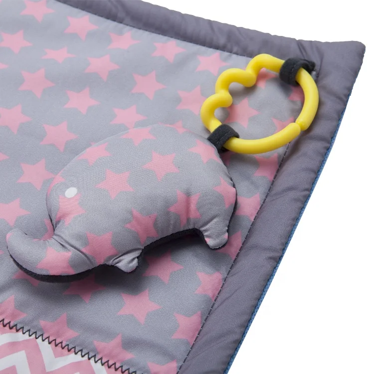 Well design  Non toxic Elephant theme Multifunctional Baby Activity Indoor Soft Play Mats Size for kids 100CM*63CM