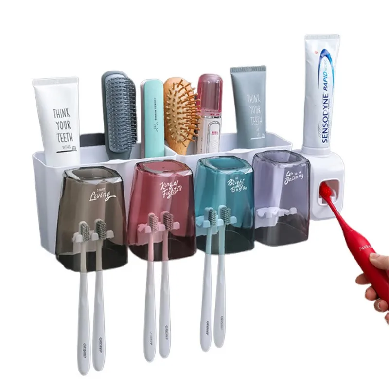
Whole set Toothbrush Holder Toothpaste Dispenser Toothbrush Storage Box Bathroom Toothbrush Holder 