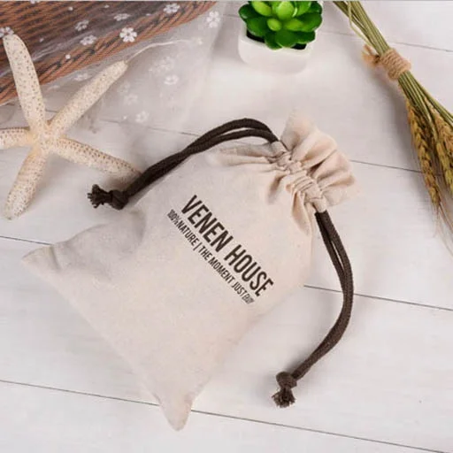 Eco friendly custom organic natural cotton bag plain cotton drawstring bag clothing garment thicker cotton canvas bags with logo