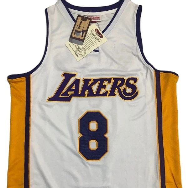 Cheap wholesale size 8 03-04 season V-neck white basketball jersey breathable sports basketball jersey