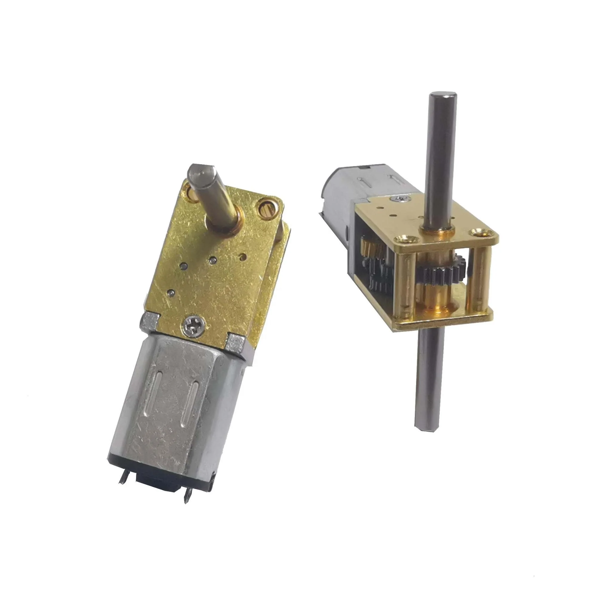 N20 micro DC brushed motor 3V-6V horizontal gear reducer double worm gear motor for smart lock