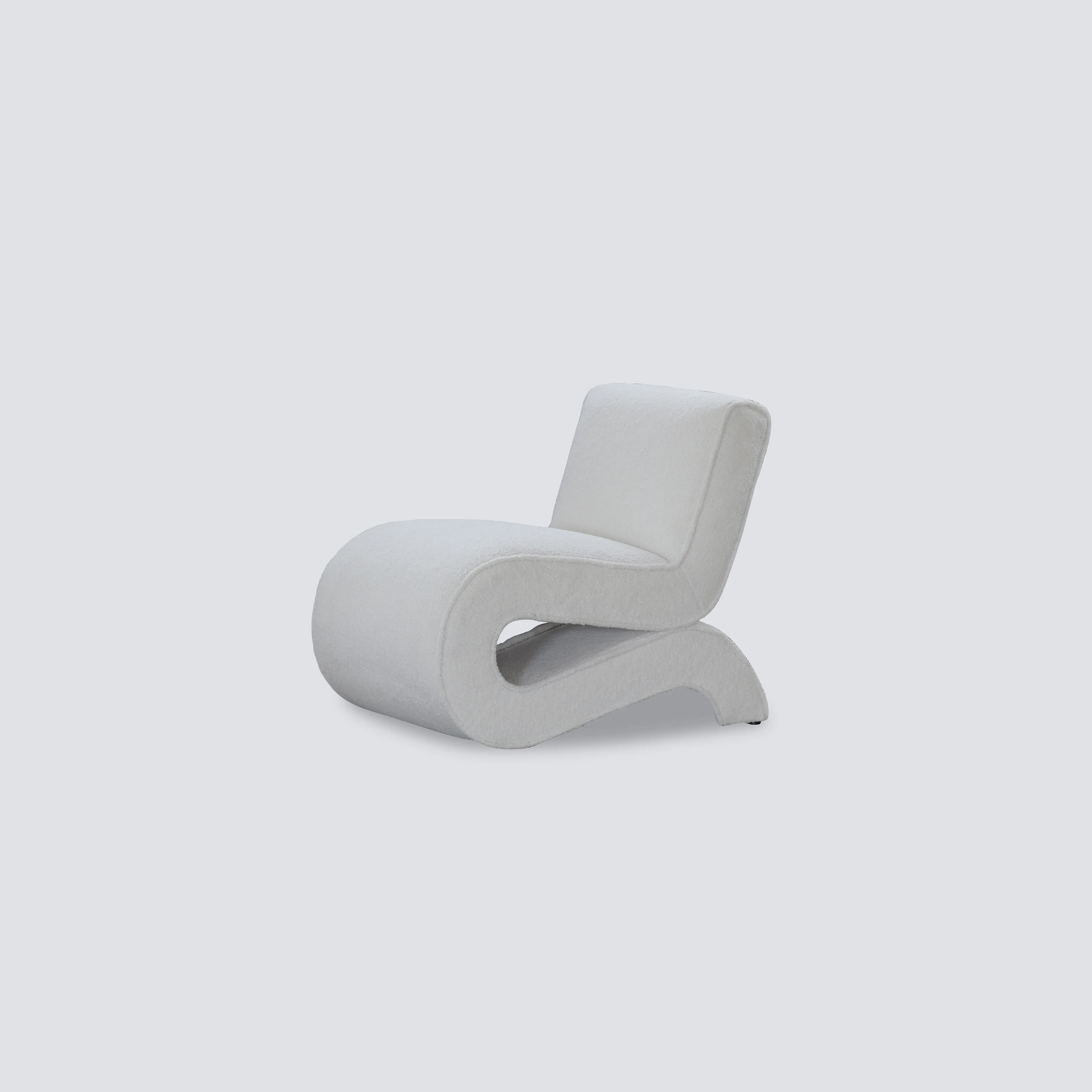 NS FURNITURE Modern S Shape Club Chair Living Room Single Sofa Chair Elegant Design for Hotel Office Club