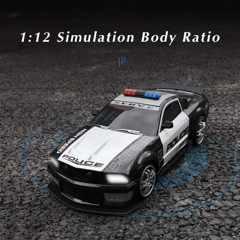 Scale 1 12 mustang police car wireless control simulation toys children RC toy car birthday gift remote control drift car