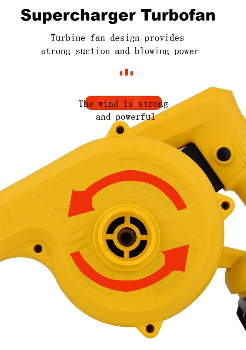 High Power Rechargeable Cordless Electric Blower Portable Air Blower Mini Car Vacuum Cleaner Suction Blower
