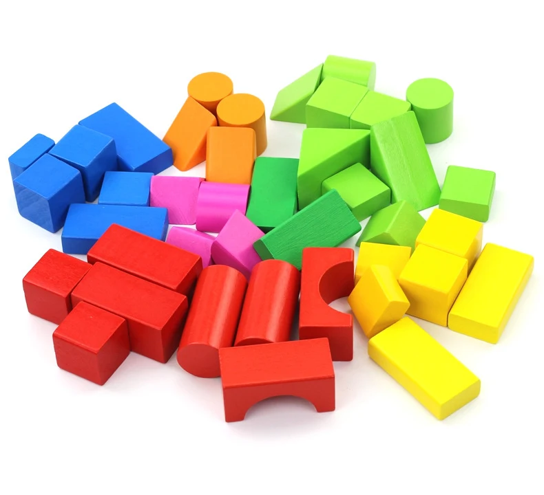 Wholesale Self Assembled Eco-Friendly Large Wooden Creative Educational Building Blocks Toys