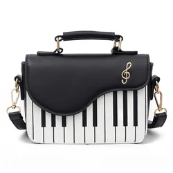 Luxury Purses And Handbags For Women Embroidery Music Piano Notes Handbag Fashion Shoulder Handbag