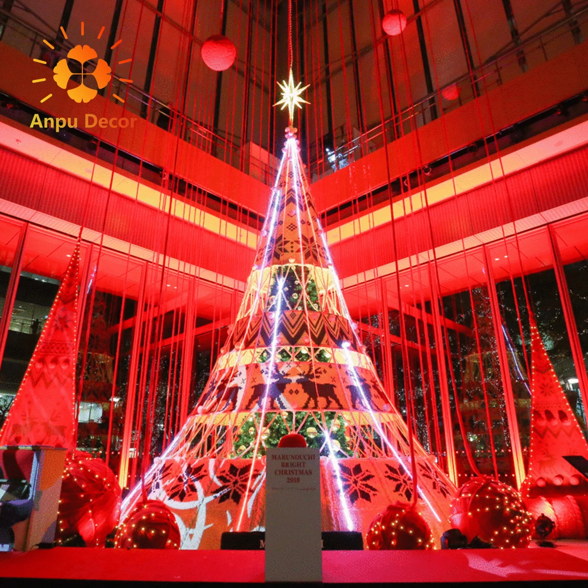 ANPU Decor Commercial Shopping Mall Creative Large Festival Street Decorative Outdoor Christmas Tree (Xmas)