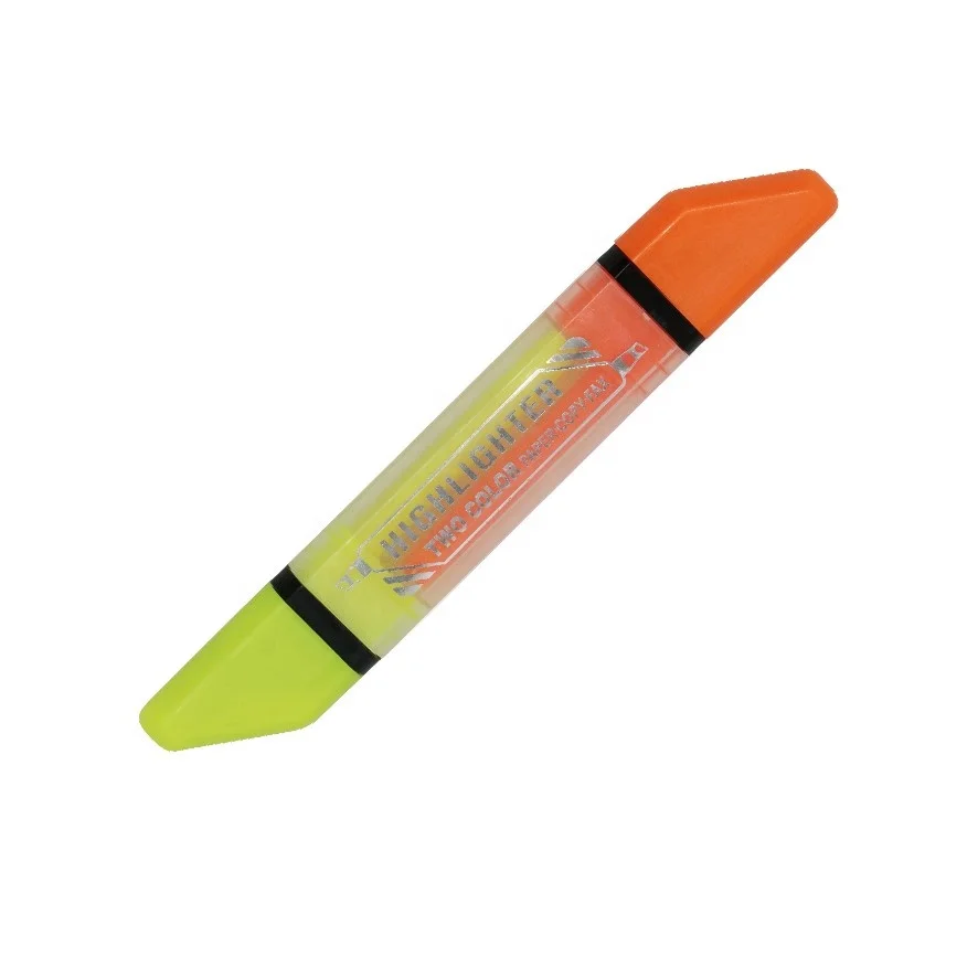 2 in 1 classic style multi colored double dual highlighter marker set with custom logo