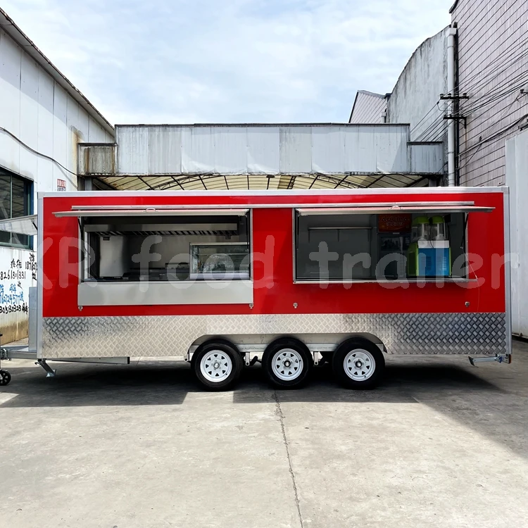 Street Container Restaurant Restaurant Equipment Food Truck Airstream Food Trailer Mobile Burger Food Truck Van Stainless Steel