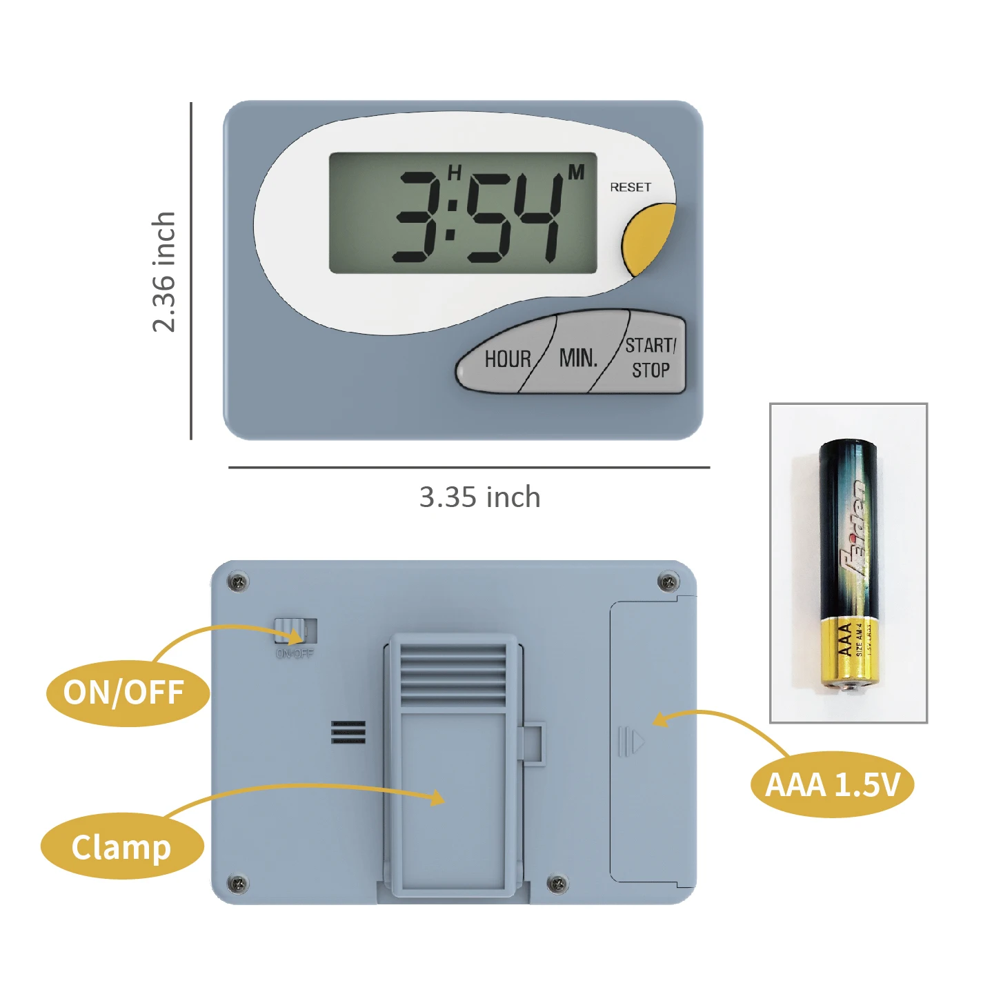 Standing digital lcd count-down kitchen