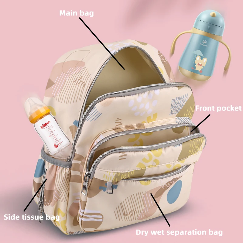 Fashion Diaper Backpack Maternity Travel Mommy Bag with Changing Pad Quilted Baby Diaper Bags Backpack nappy bag