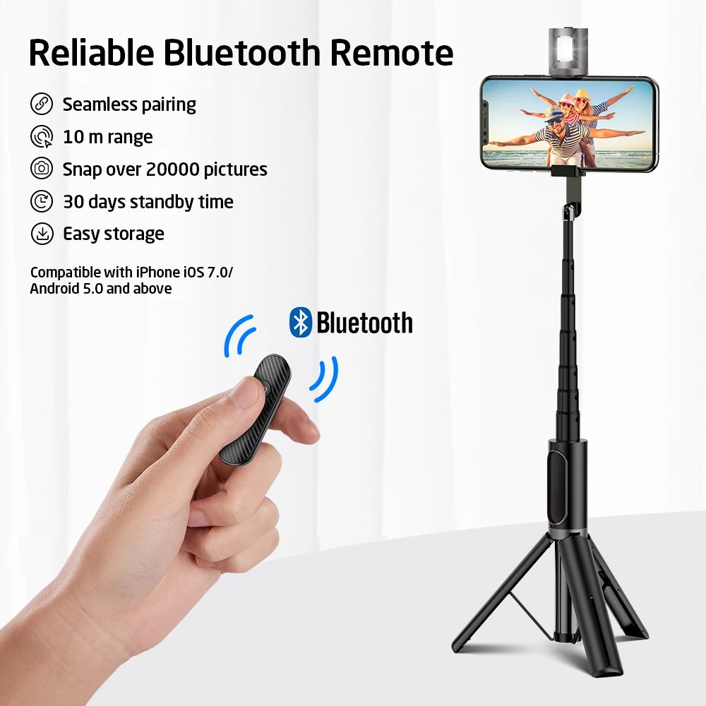 
ESR Tripod 3 in 1 wireless with remote controller fill light selfie stick for smartphone mobile phone 