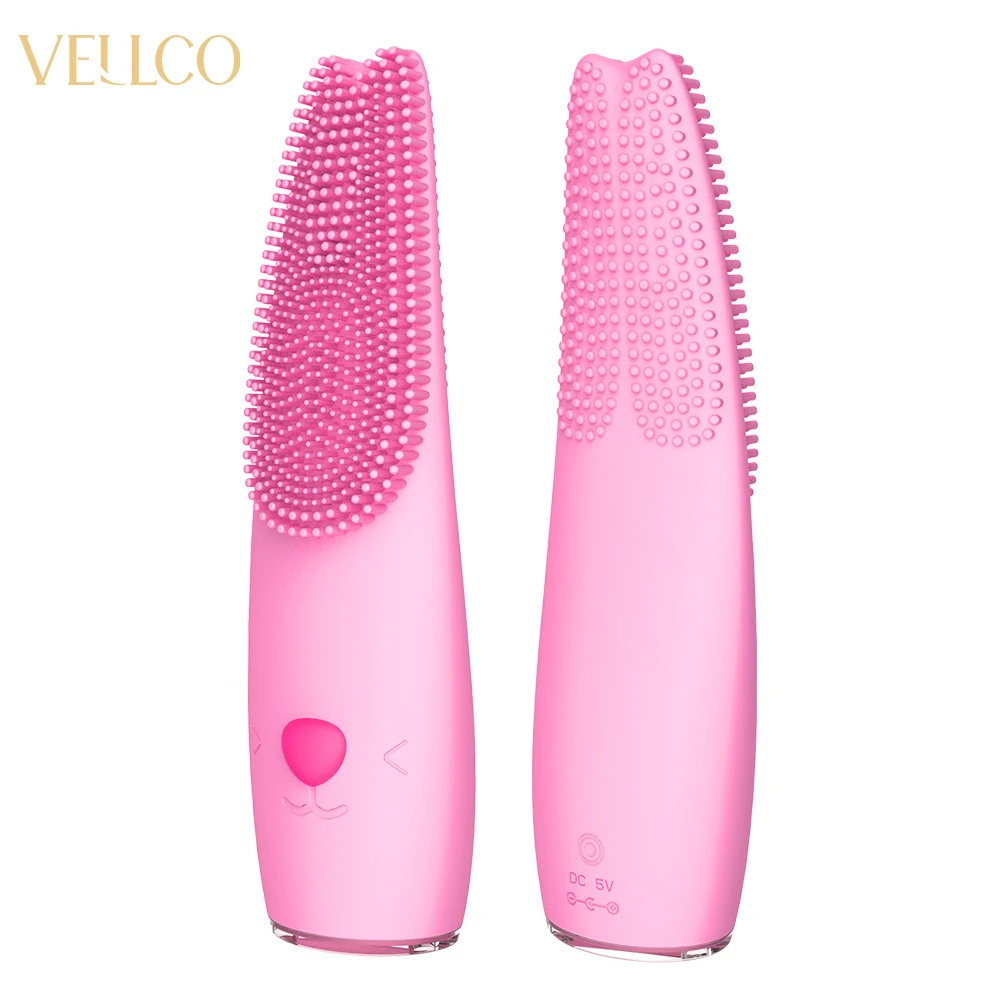 Low price 50C HEATING silicone sonic electric exfoliating cleaner face washing device facial cleansing brush for face