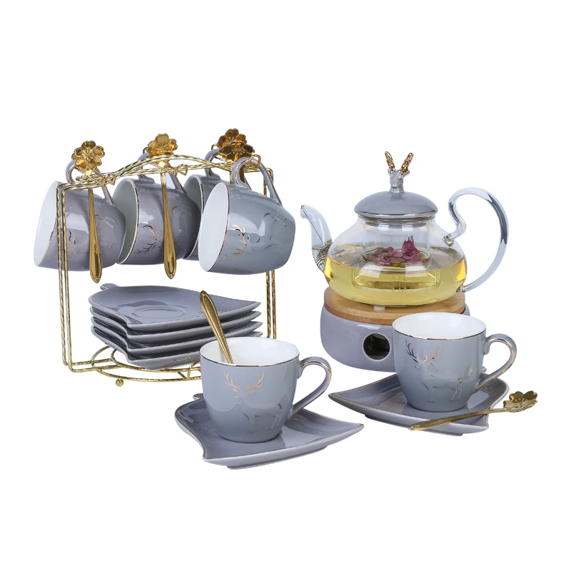 Горячая Распродажа 2020, термостойкий стеклянный чайник, набор из боросиликатного стекла пирекс с s/s фильтром и керамическими чашками