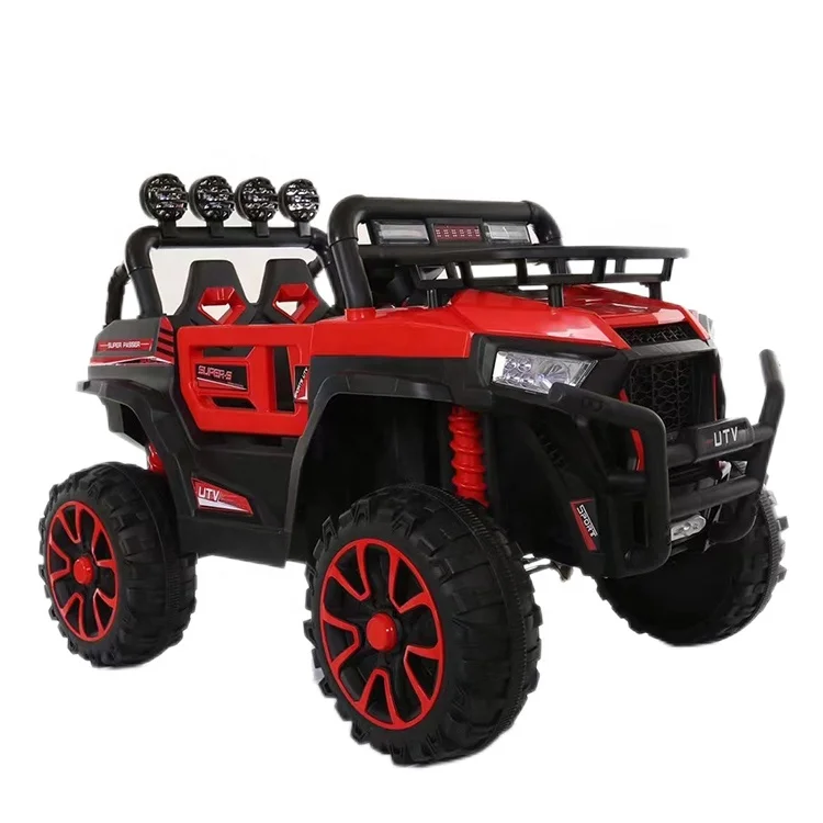 По низкой цене Детская UTV 12V с батарейным питанием электрический игрушечный автомобиль детские аккумуляторная батарея внедорожных автомобилей для детей кататься на багги