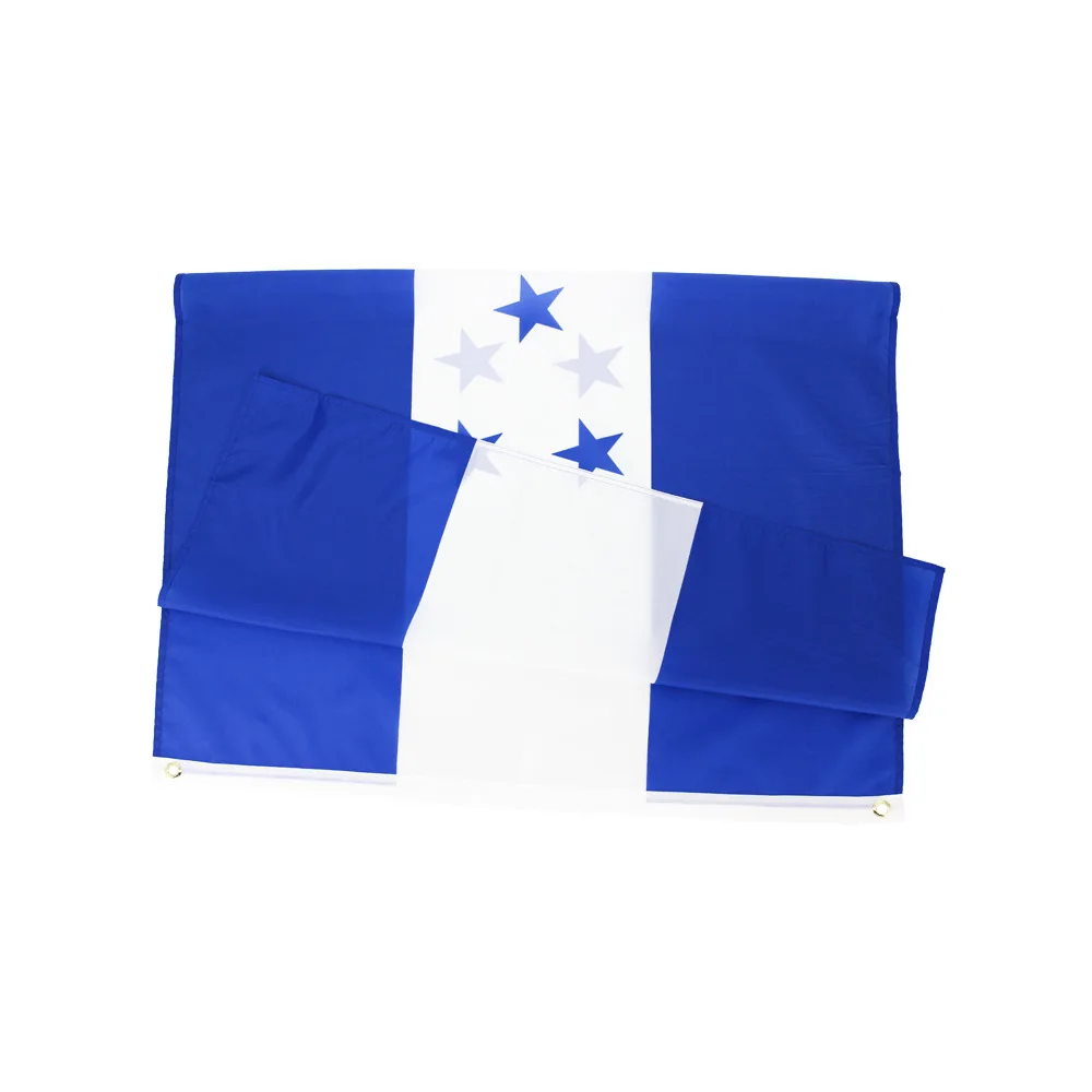 Quick delivery 90x150cm customized Flag of Honduras  3x5 foot outdoor hanging banner 100% polyester screen printed parade flag