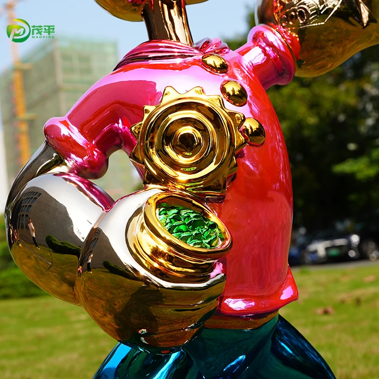Modern Customization Service home decoration metal crafts art high quality cartoon color resin fiberglass popeye sculpture