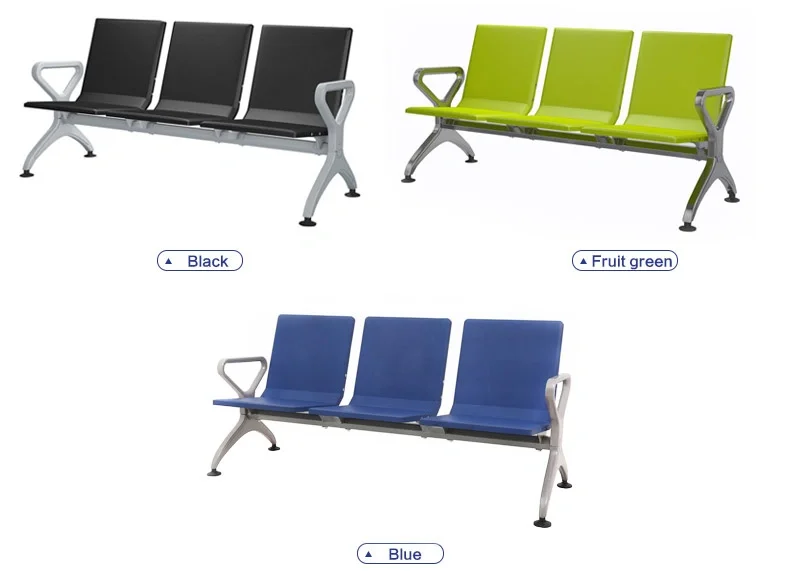 AliGan waiting room bench 3 seater stainless steel Chair for hospital clinic salon office airport barbershop hotel reception