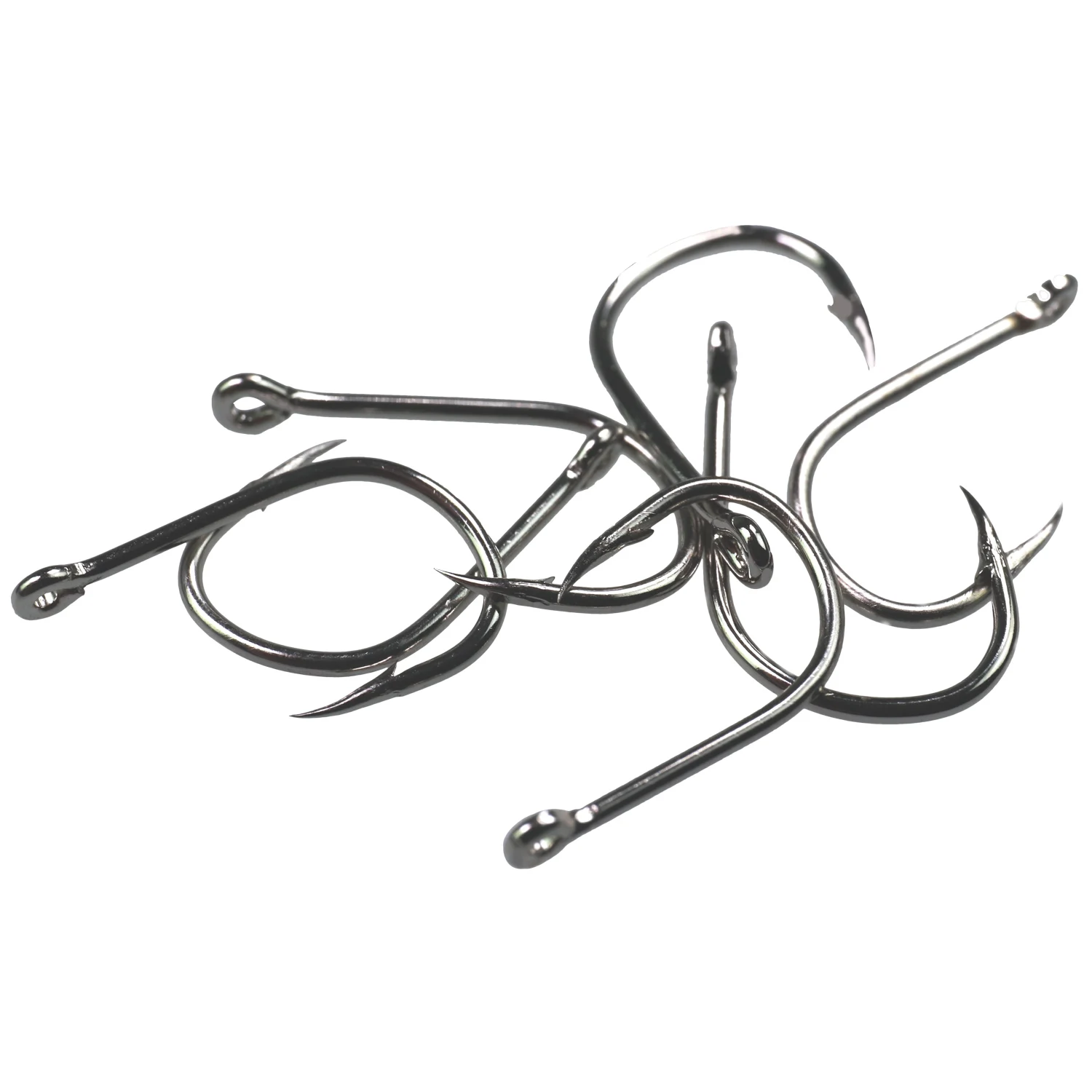 
500pcs 3 to 12 Silver Freshwater Fishing Hooks Fishhooks Barbed Hooks For Fishing with box 