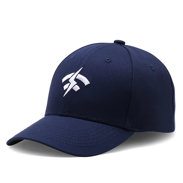 Factory price custom logo large cotton embroidery all white baseball cap