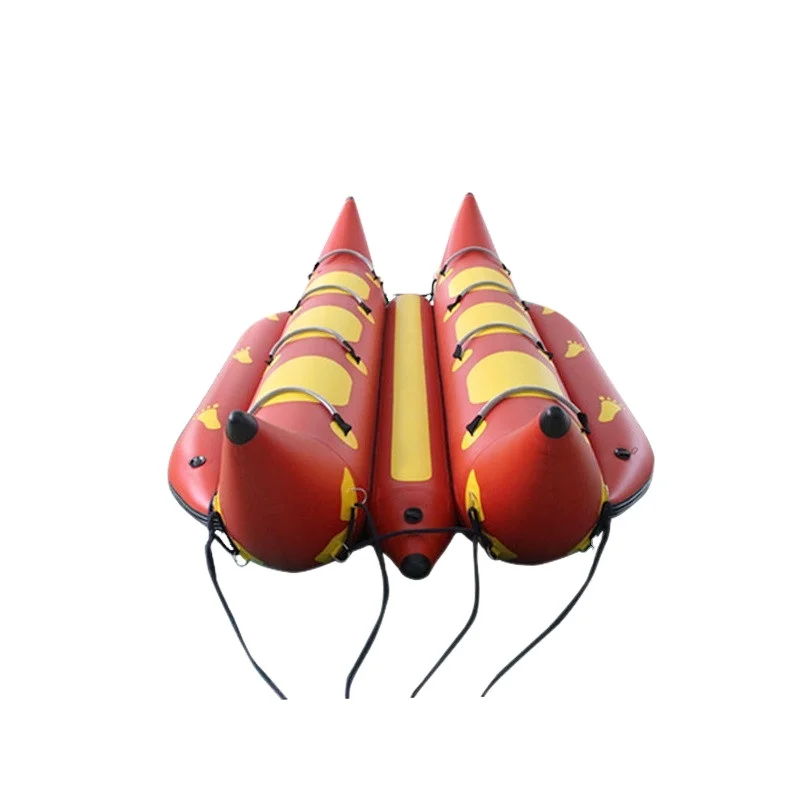 385cm 6 person inflatable banana double tube boat for family entertainment and commercial outdoor playing