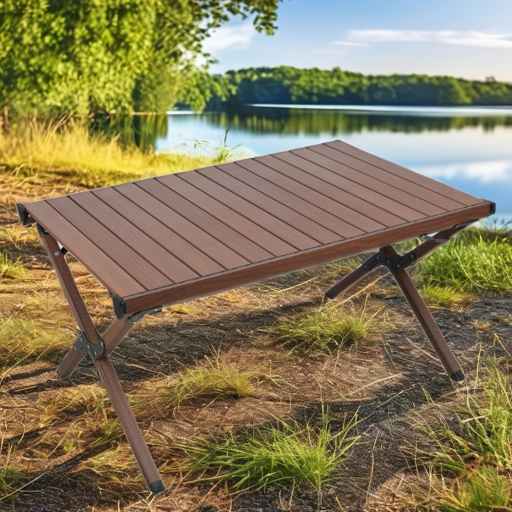 Aluminum Alloy Folding camping table Portable Egg Roll Table for Camping and Self-Driving Tours Outdoor Folding camping table