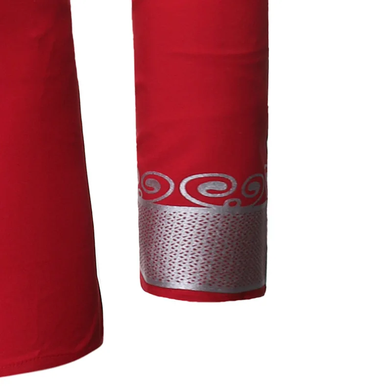 
Hot Sale 55% Cotton 45% Polyester Hot Stamping Long Sleeve African Style Shirt Dashiki 