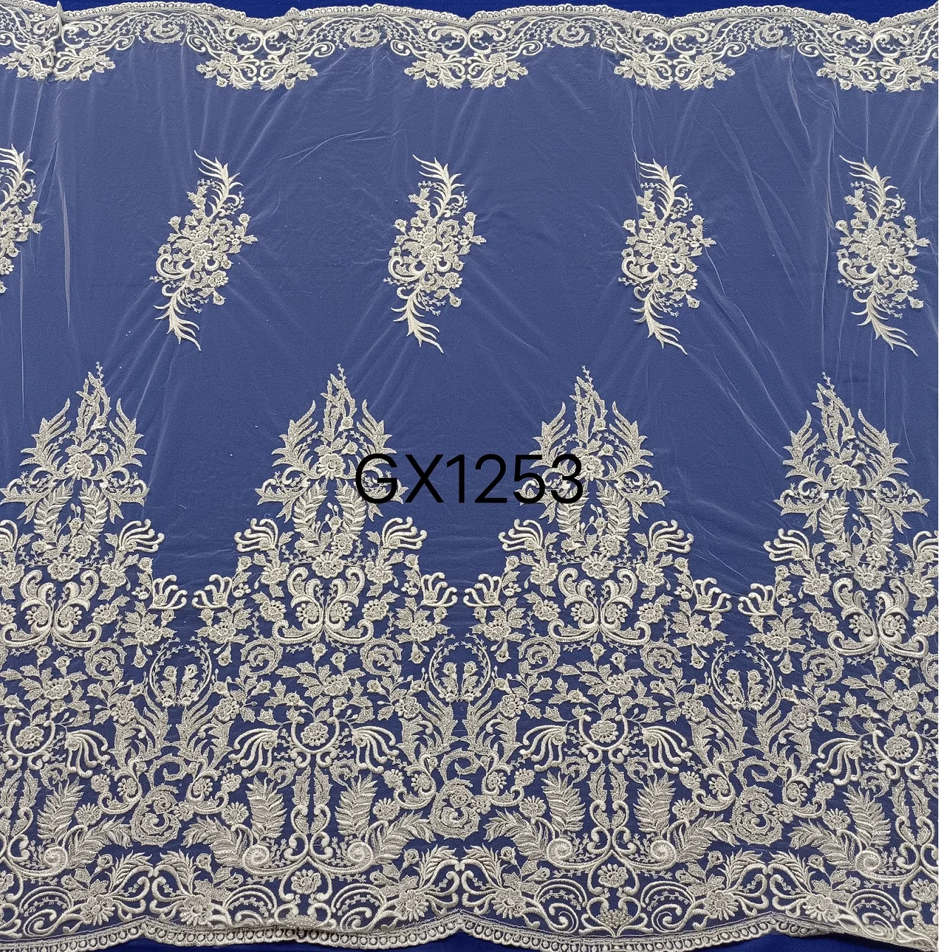New handmade wedding dress crystal Sequin mesh beaded embroidery Tulle lace fashion dress fabric wholesale sale
