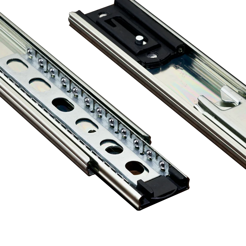 Self locking slide rail system full extension drawer guide runners wardrobe cabinet ball bearing telescopic drawer slides