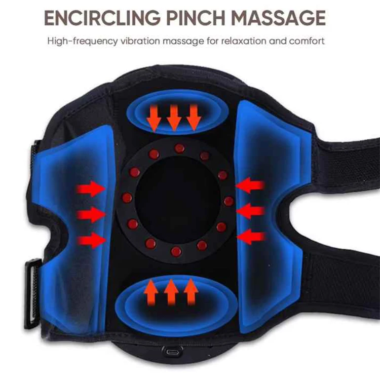 Infrared Heating Knee Pads Electric Circulation Vibration Massage Knee Massager With Knee Heat