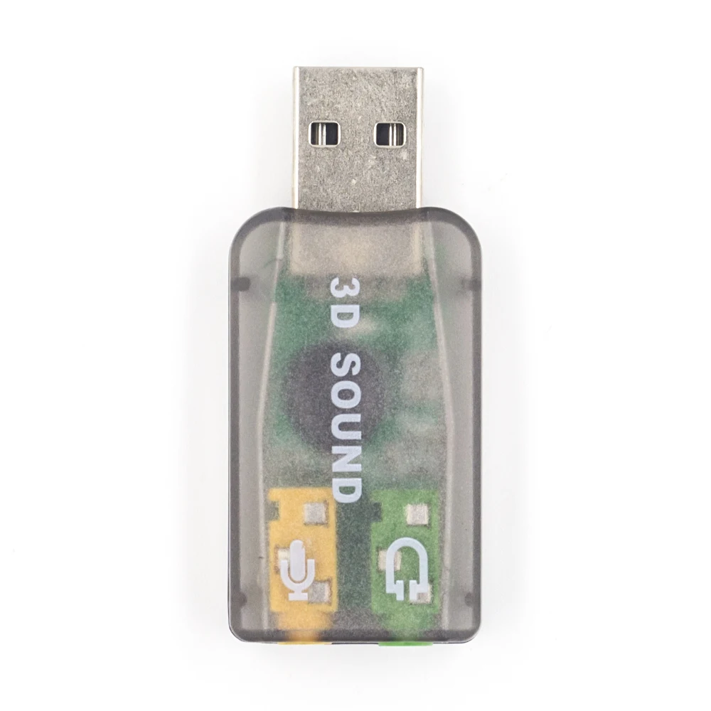 Высокачественное внешнее USB2.0 3d Звуковая карта 5,1 канальный аудио адаптер карты 3,5 мм динамик микрофон наушников интерфейс для ПК