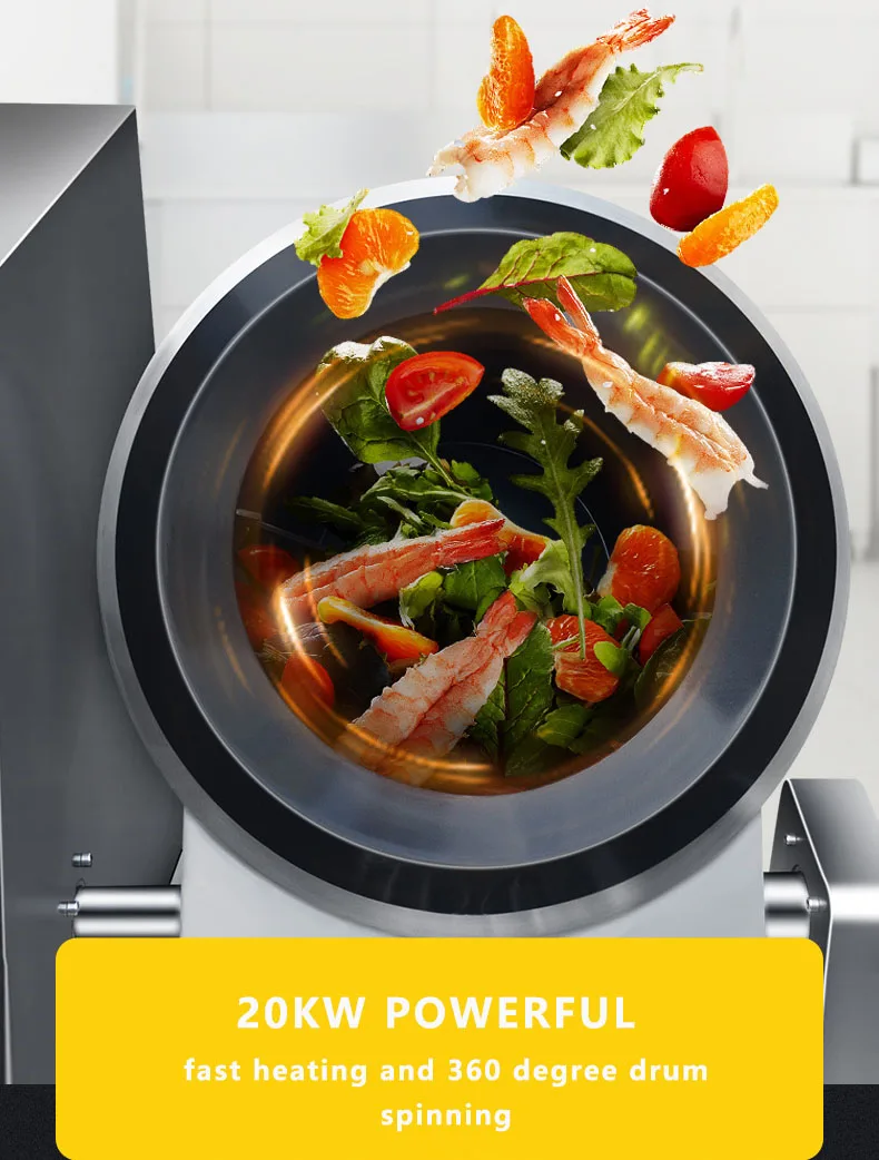 Selling Fry Fried Rice Machine for Restaurant 5kW Stir Fry Machine Electric Stir Fryer Automatic Rice Cooking Machine