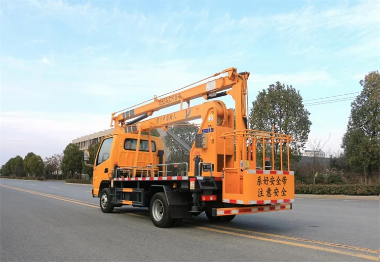 Hot Selling Isuzu Manual Lift Bucket 18.5m Folding Arm Aerial Work Platform New Cherry Picker Crane Diesel Competitive Price