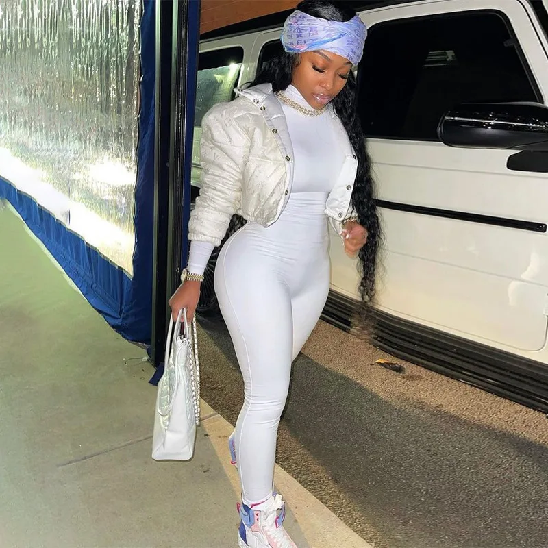 Custom logo sex long sleeve bodysuits spring fall stretch knit romper jumpsuit playsuit pants fitness wear bodysuits for women