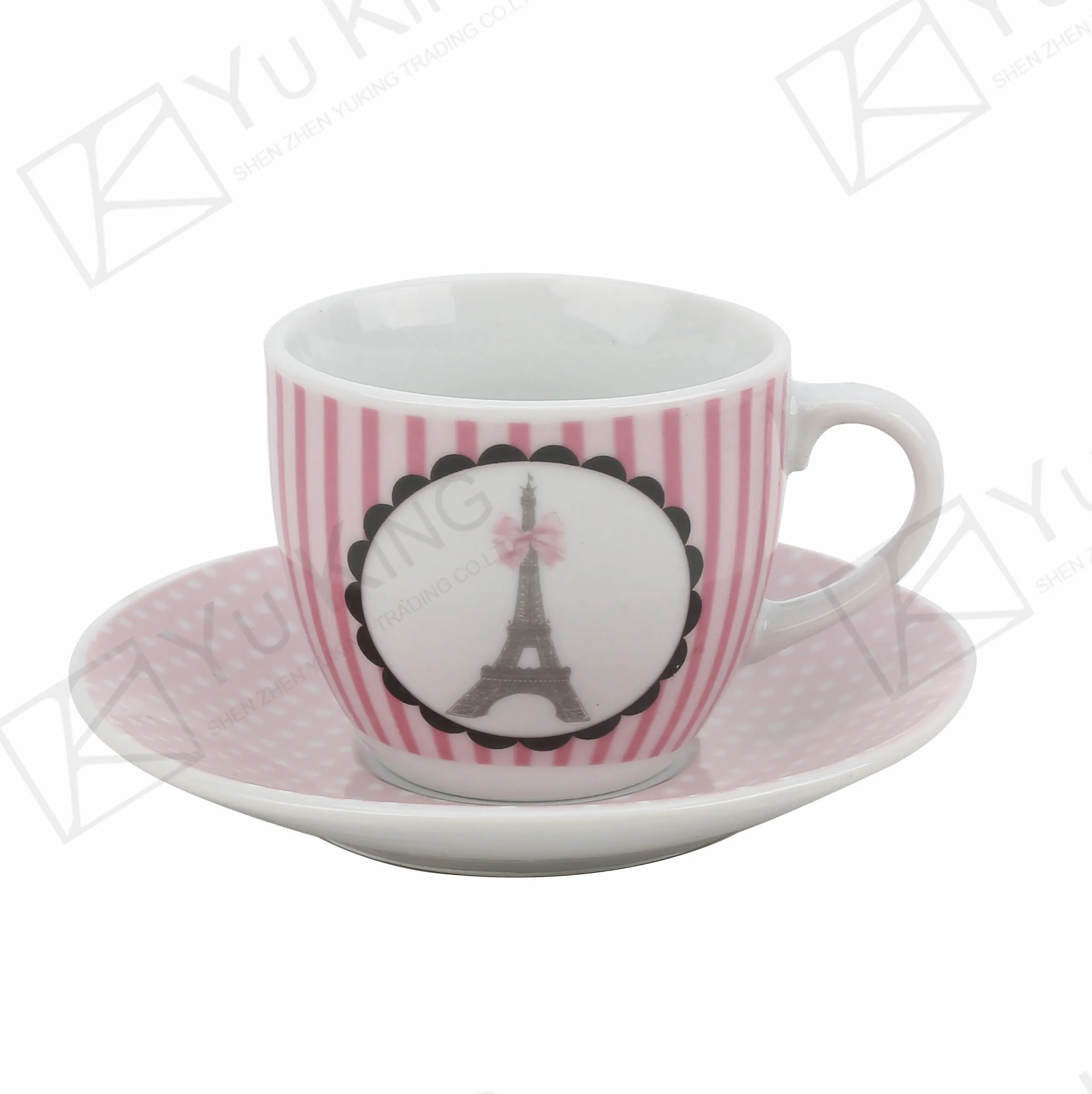 high quality new shape porcelain coffee set ceramic cup and saucer set