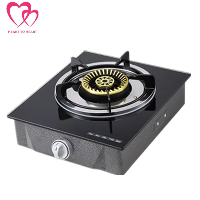 tempered glass panel Freestanding 1 burner gas cooking stove