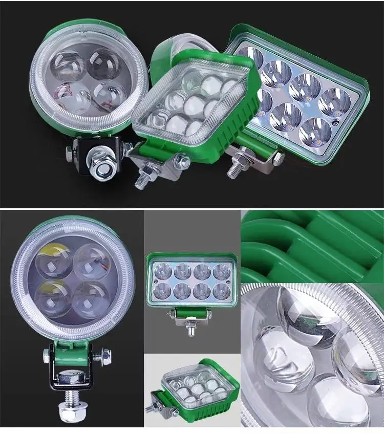 China factory wholesale 3 inch Round led Fog Lamp LED WORK LIGHT SPOT DRIVING LAMP TRUCK lights with green Base