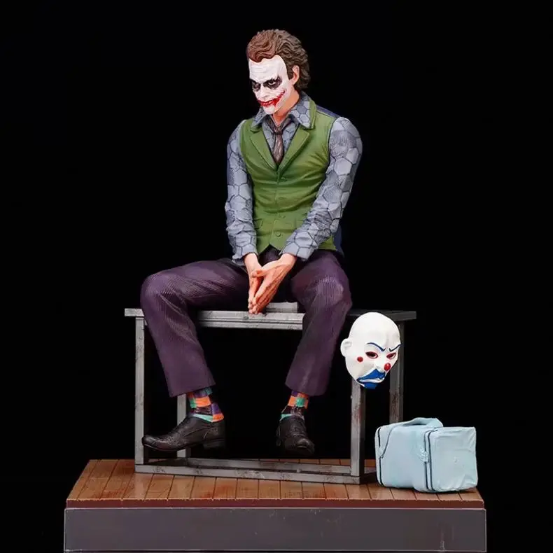 Heath Ledger statue Joker sitting  model static ornament action figure