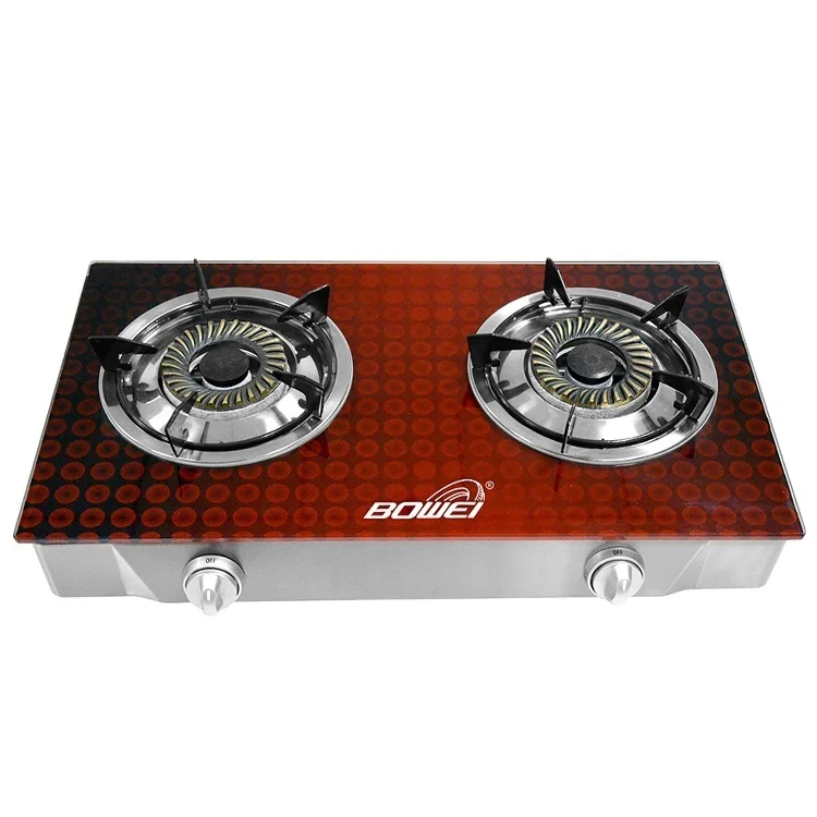 Good quality high body tempered glass indoor gas stove