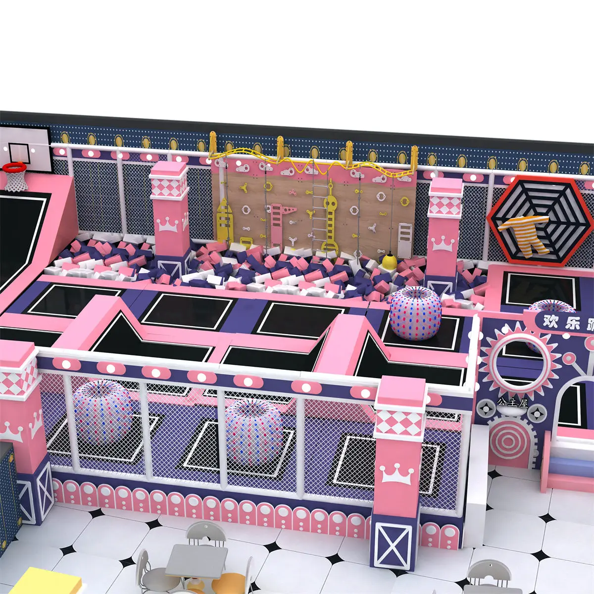 Newest Customized Design Children Amusement Park Facilities Soft Play Kids Play Area Indoor Plastic Playground