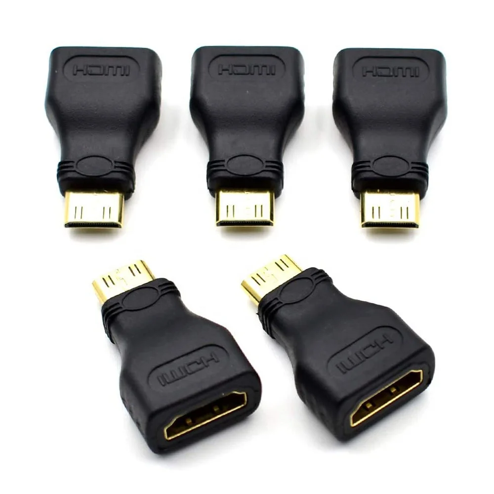  Высококачественный позолоченный адаптер OEM 1080P 3D Mini HDMI-HDMI штекер-гнездо преобразователь для камеры ноутбука домашнего