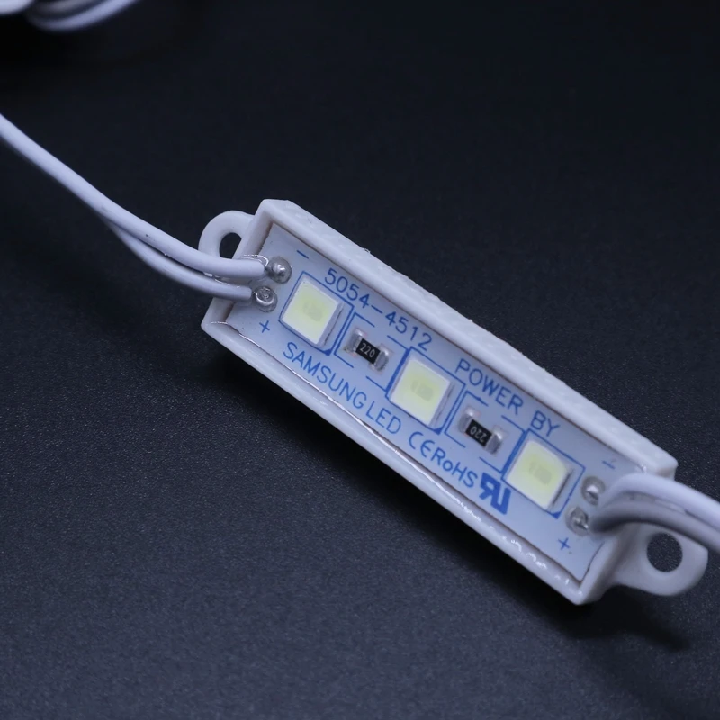 Bottom price 3leds SMD 5054 module DC12V 0.75W IP65 Epoxy back light for Channel Letters mini led module SMD5054
