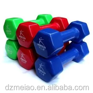 Factory Wholesale Gym Training Exercise Mini plastic Vinyl Dumbbells