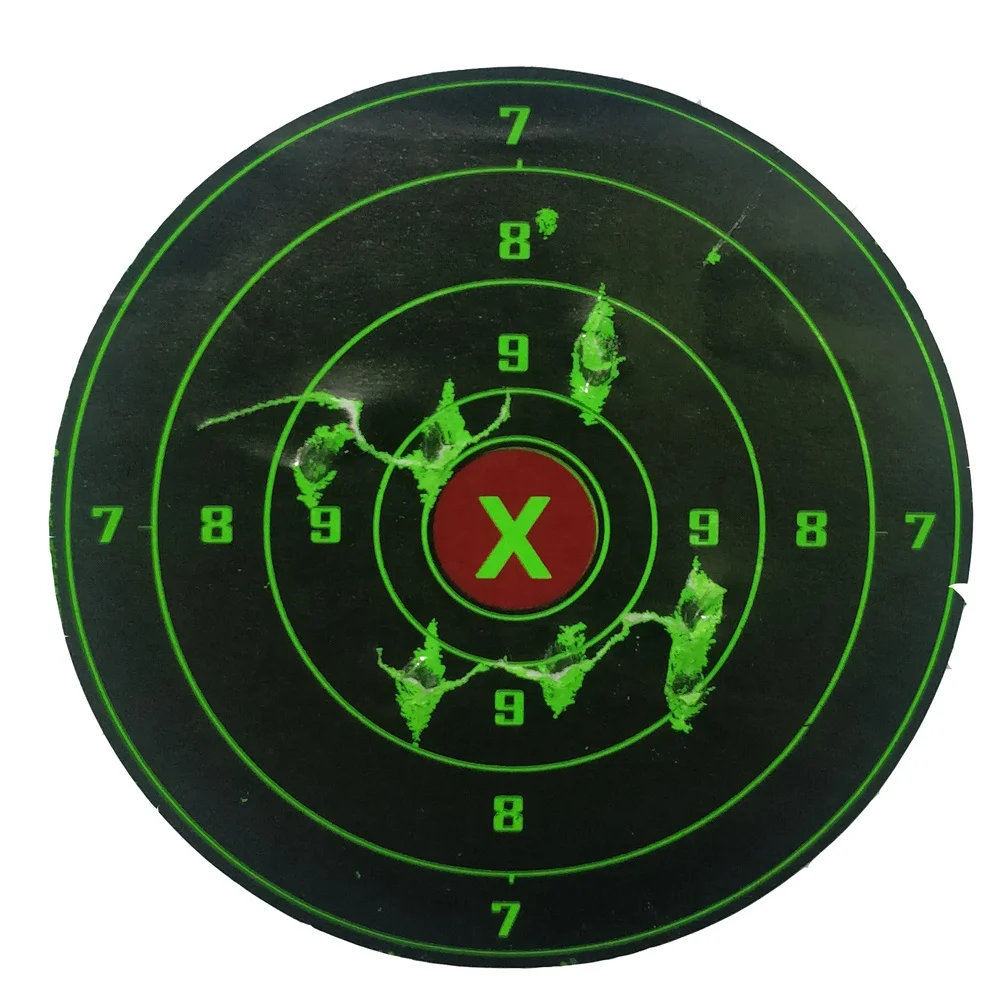 4inch 100pcs/roll Black splash green patch sticker Splatter Burst Adhesive Paper Targets shooting targets for Airgun and Airsof