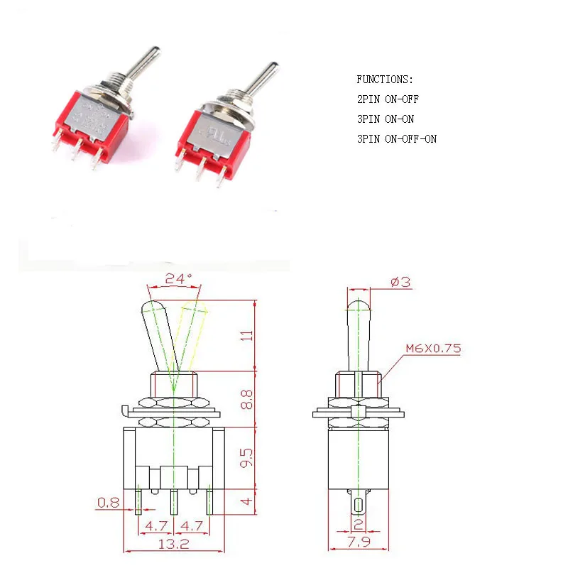 hot selling price-off promotions highly  Toggle Switch Screw Terminals 2P ON-OPP SPST 15A 250V toggle switch