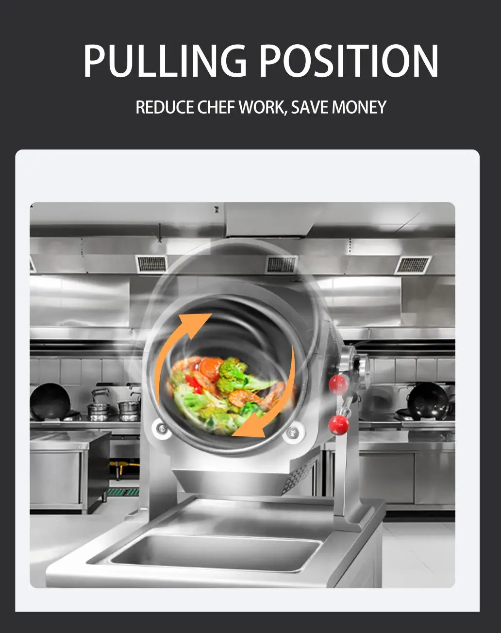 Induction Heating Automatic Cooking Machine Table Top Stir- Frying Robot Commercial Canteen Restaurant Kitchen Equipment